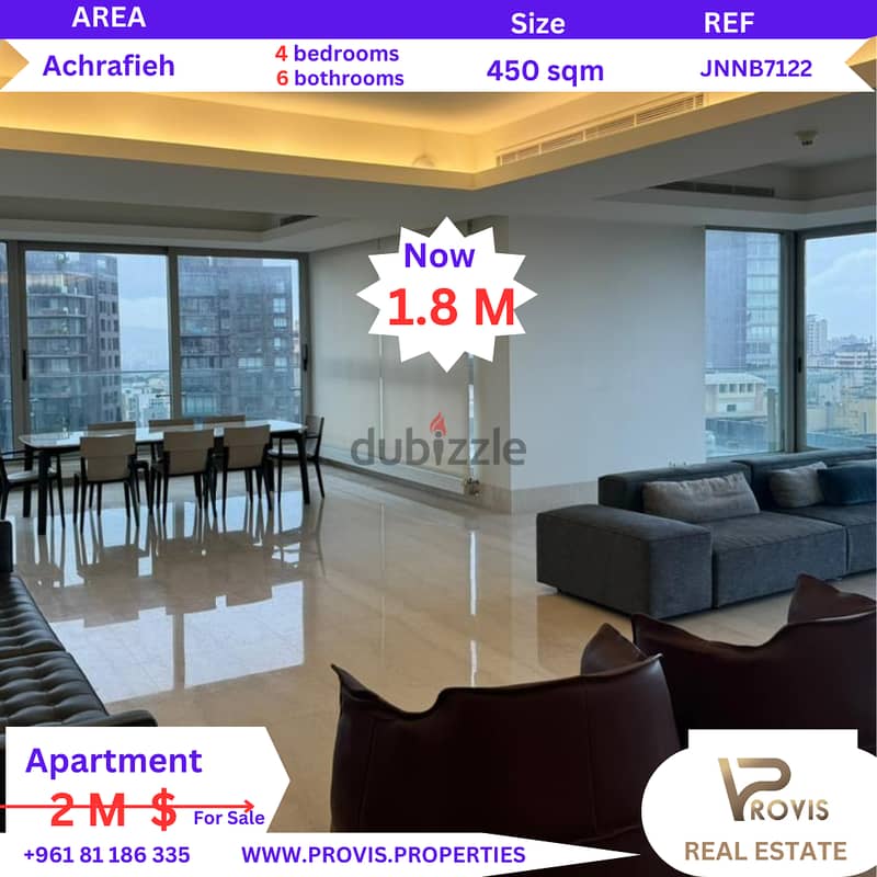 Apartment for sale in achrafieh/شقة للبيع في الاشرفية 0