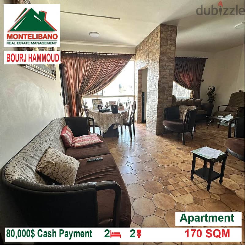 80000$!! Apartment for sale located in Bourj Hammoud 0