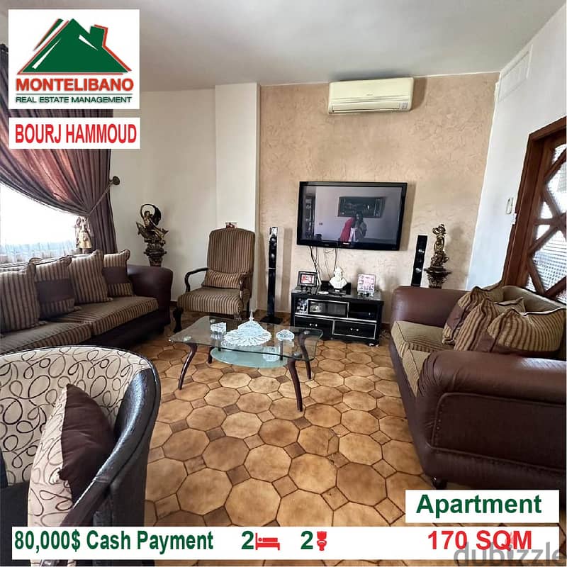 80000$!! Apartment for sale located in Bourj Hammoud 1