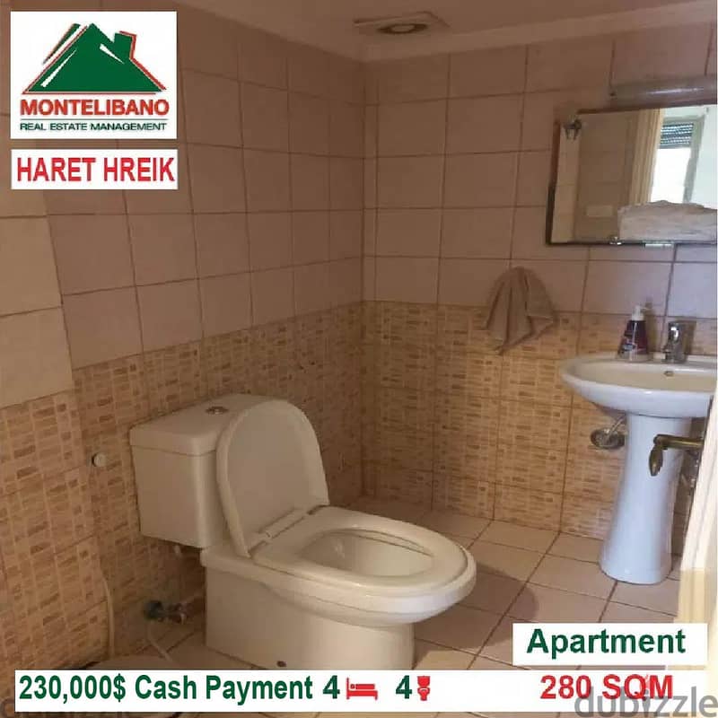 230000$!! Apartment for sale located in Haret Hreik 4