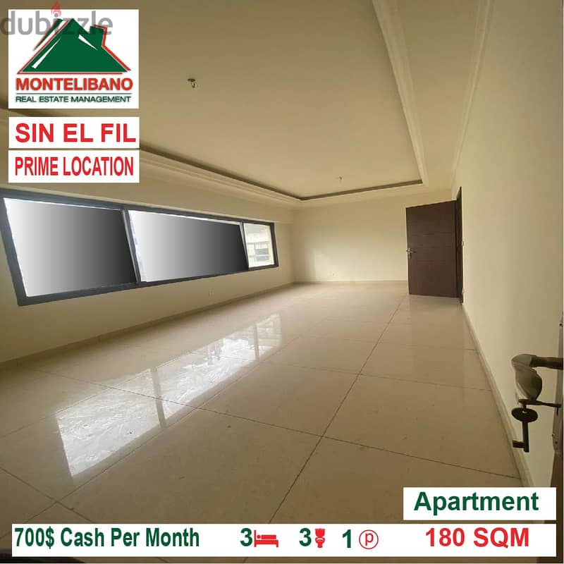 700$!! Prime Location Apartment for rent located in Sin El Fil 1