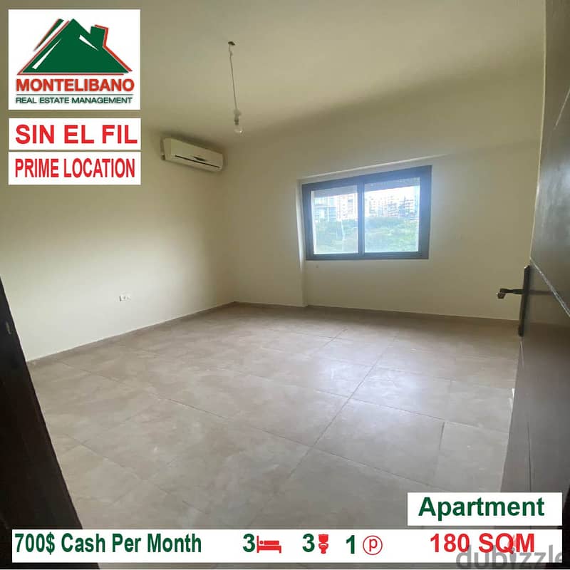 700$!! Prime Location Apartment for rent located in Sin El Fil 3