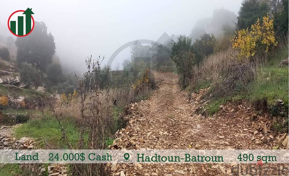 Catchy Land for sale in Hadtoun-Batroun! 1