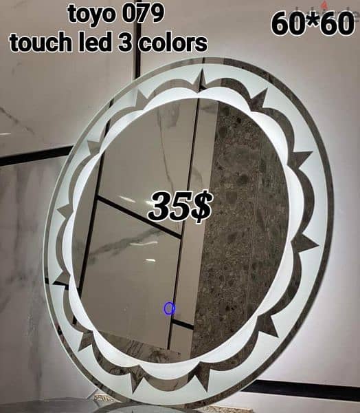 مراية TOYO 60*45 جوانب جلخ ماء رف ,غلوب ضو bathroom mirrors led/normal 10