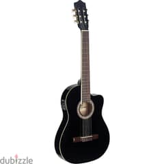 Stagg C546TCE Electro Acoustic Classical Guitar Black 0