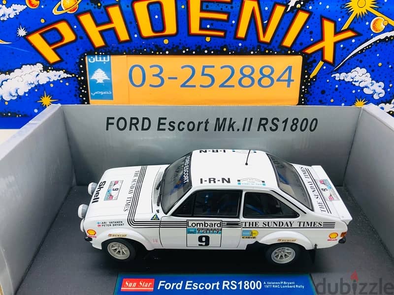 1/18 diecast. Full Opening. Ford Capri MK2 RS 1800 Rally 1977 7
