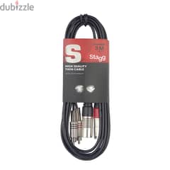 Stagg STC3CMXM 3m Twin Cable