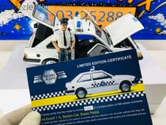 1/18 diecast full opening Ford Escort 1.1 UK Police LIMITED 999 pieces