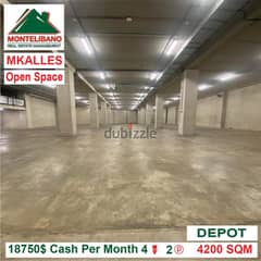 18750$!! Open Space Depot for rent located in Mkalles
