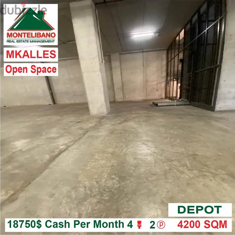 18750$!! Open Space Depot for rent located in Mkalles 1