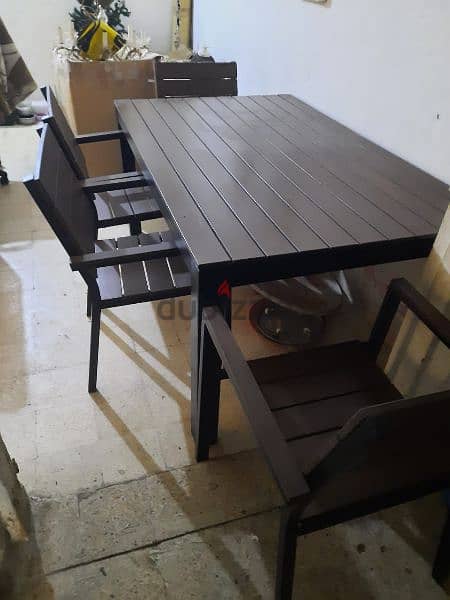 طاولة وكراسي المينيوم 1