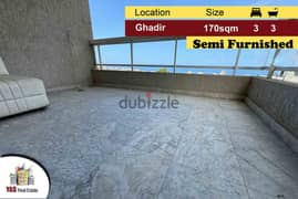 Ghadir 170m2 | Open View | Semi Furnished | Quiet Street | IV JS |