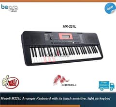 Medeli M221L Arranger Keyboard with touch sensitive,light up keybed