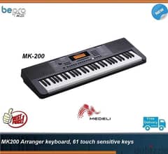 MK200 Arranger keyboard, 61 touch sensitive keys,LCD, 2 x 2,5 watt 0