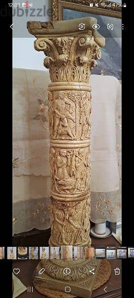 Maiden Greek statue on column, height 140cm 4