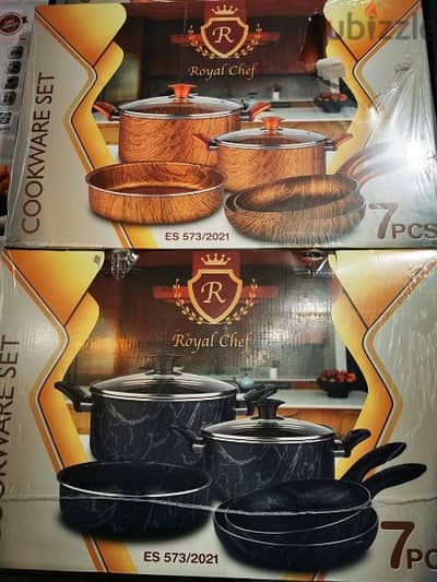 Cooking Set Royal Chef 7Peices طقم طناجر كامل ٧ قطع