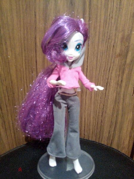 RARITY MY LITTLE PONY EQUESTRIA great Hasbro doll long purple hair=16$ 0