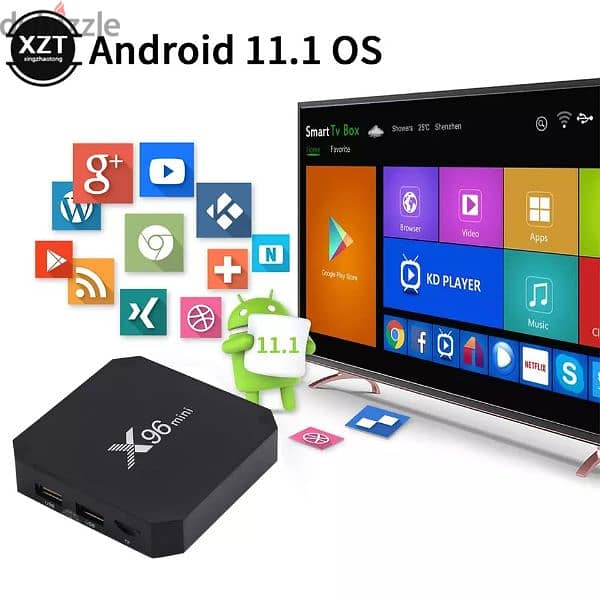 MXQ PRO 4K 5G Android TV Box + IPTV Bein sports OSN movies and series 0