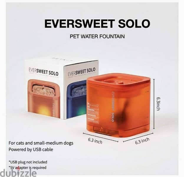 Eversweet Solo. smart pet drinking fountain 4