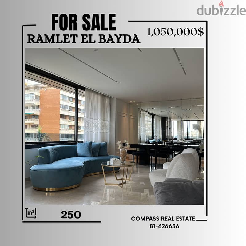 Consider this Amazing Apartment for Sale in Ramlet El Bayda 0
