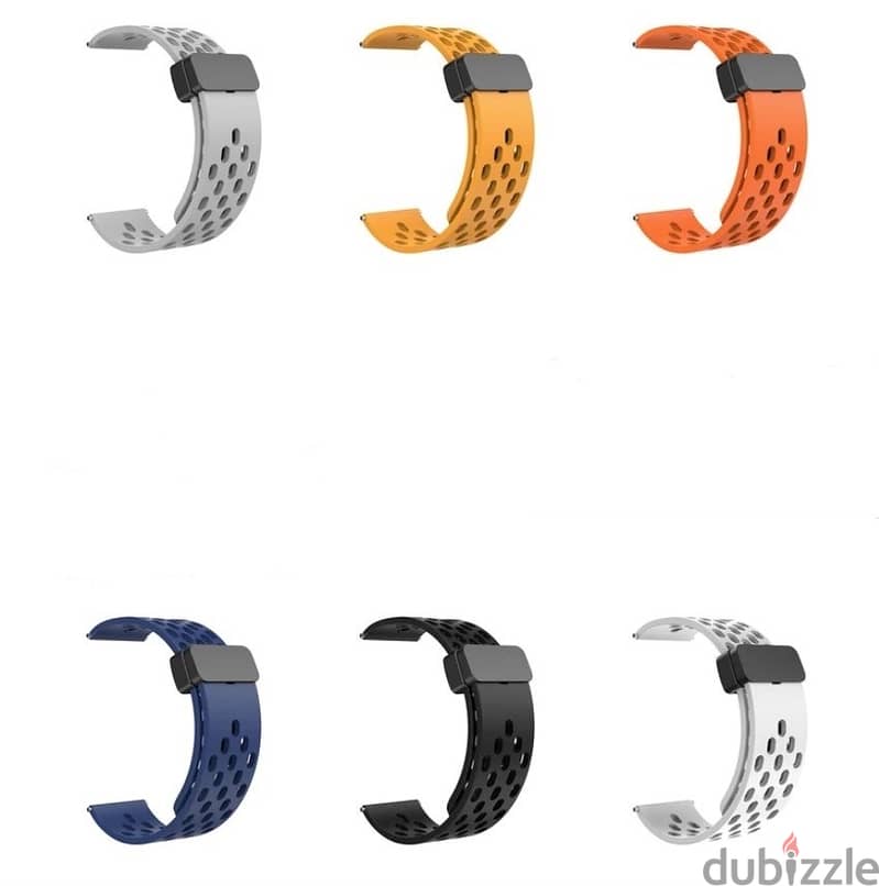 Watch Silicone Strap - 22mm with Magnetic Lock 1