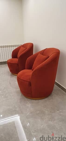 2 new custom made armchairs- كنباية صالون 1