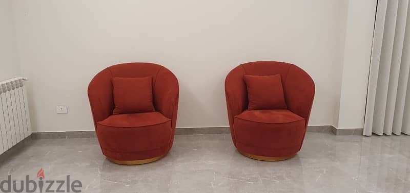 2 new custom made armchairs- كنباية صالون 2