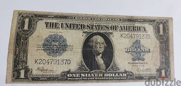 Super Large USA One Dollar Banknote1923 دولار اميركي ورقي كبيرعام ١٩٢٣