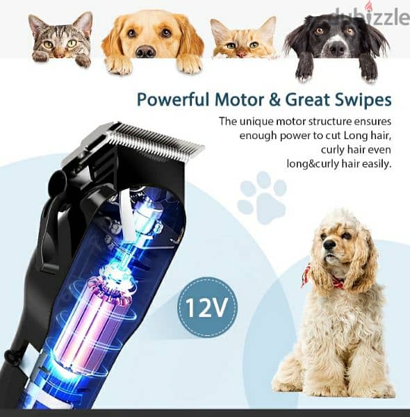 OMORC Dog Grooming Kit, Professional 12V peys clipper/3$delivery 2