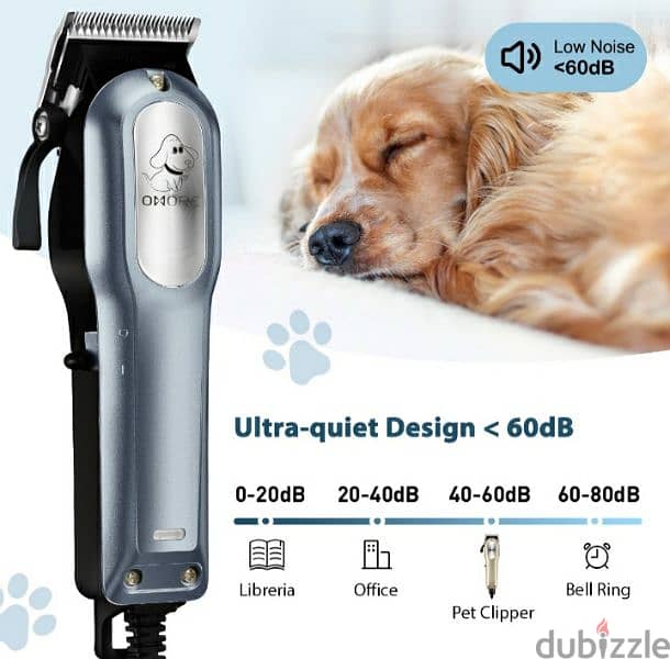 OMORC Dog Grooming Kit, Professional 12V peys clipper/3$delivery 4