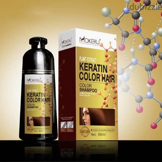 Mokeru Keratin Hair Dye Shampoo, White Hair Color Dye, 500ml 5