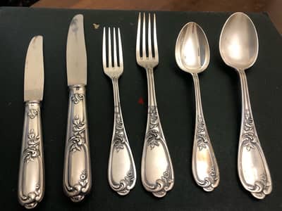 Ercuis 36 pcs silverplated flatware set