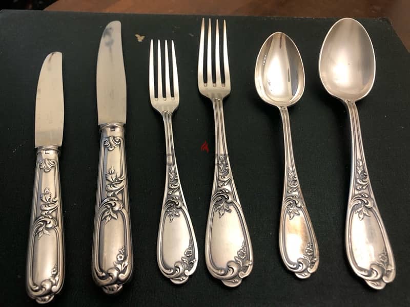 Ercuis 36 pcs silverplated flatware set 0