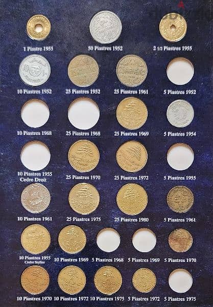 album for lebanese coins since 1924 till 2018 1