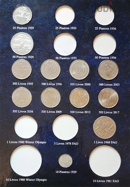 album for lebanese coins since 1924 till 2018 2