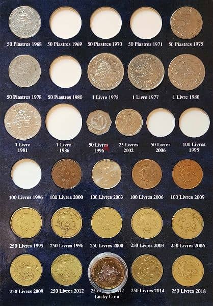 album for lebanese coins since 1924 till 2018 3