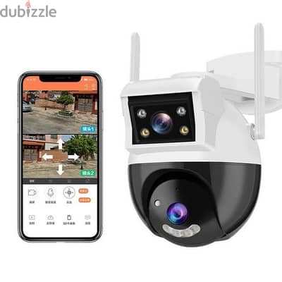 ip security camera  wireless dual lens 5 megapixel