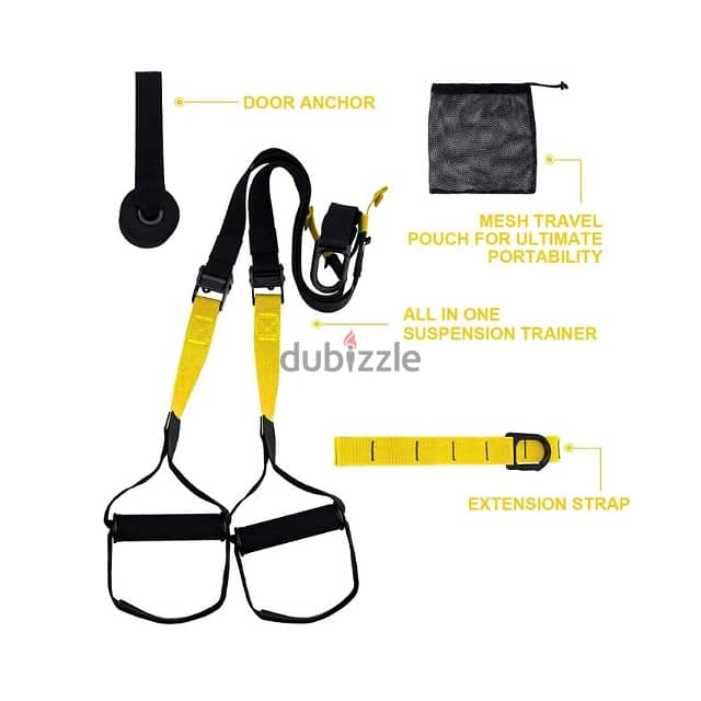 Suspension Trainer Straps, Fitness Sling with Door Anchor and Bag 2