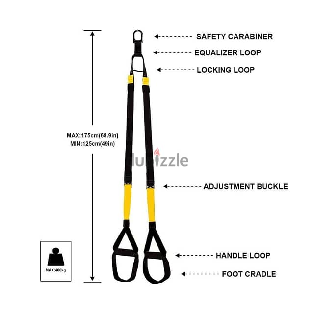 Suspension Trainer Straps, Fitness Sling with Door Anchor and Bag 5