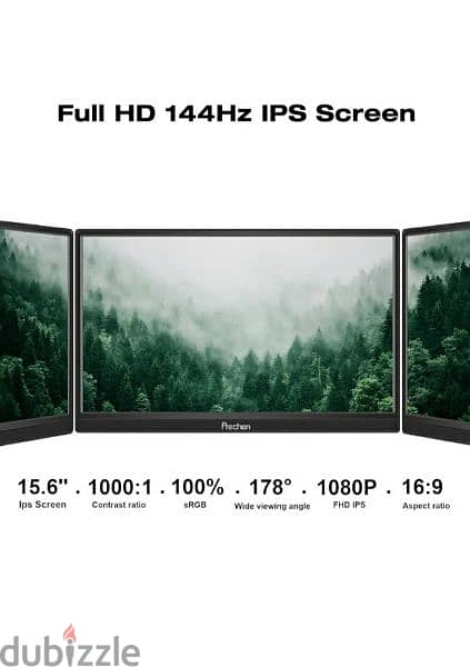 Prechen 15.6 Inch 144Hz Portable Gaming Monitor HDR/3$ delivery 5