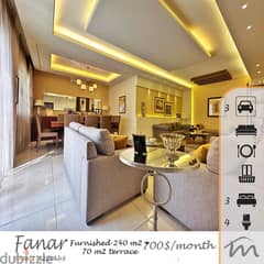 Fanar | Signature | Furnished 240m² + 70m² Terrace | 3 Parking Spots