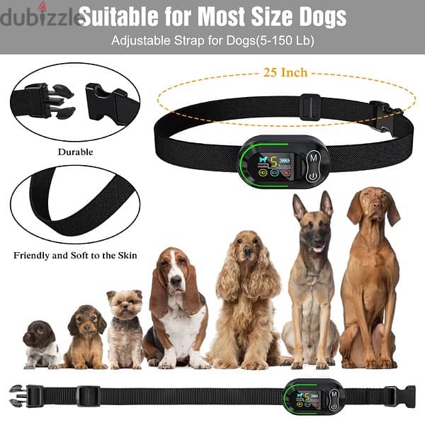 Bark Collar for Large Medium Small Dogs with 5 Adjustable 1