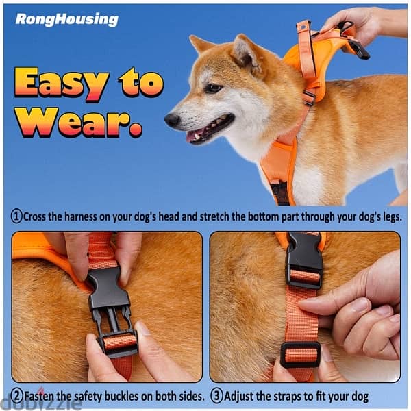 Dog Harness and Retractable Leash Set All-in-One 4