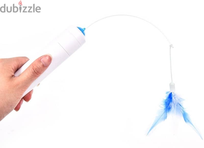 Track Cat Toys, Electronic Interactive Feather Wand Teaser Toy for Cat 2