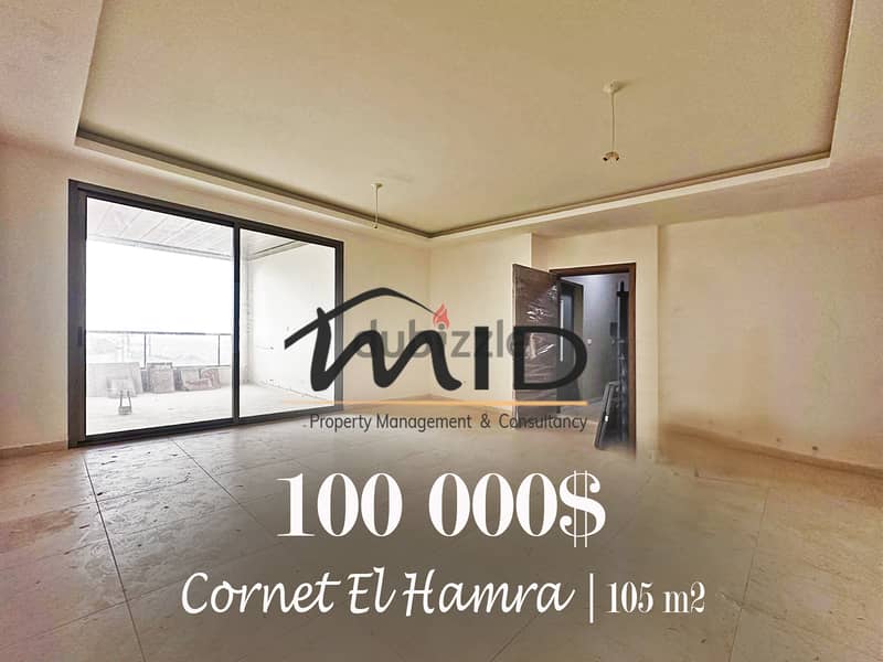 Cornet El Hamra | Brand New 2 Bedrooms Apart | Balcony | Title Deed 1