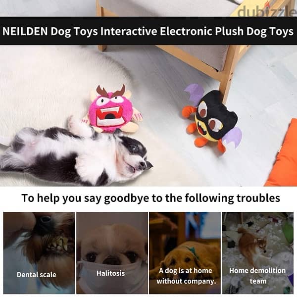 NEILDEN Upgrade Interactive Squeaky Dog Toys Plush Puppy 2