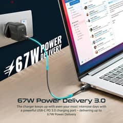 Promate 67W Super-Speed USB-C GaNFast Charger 0