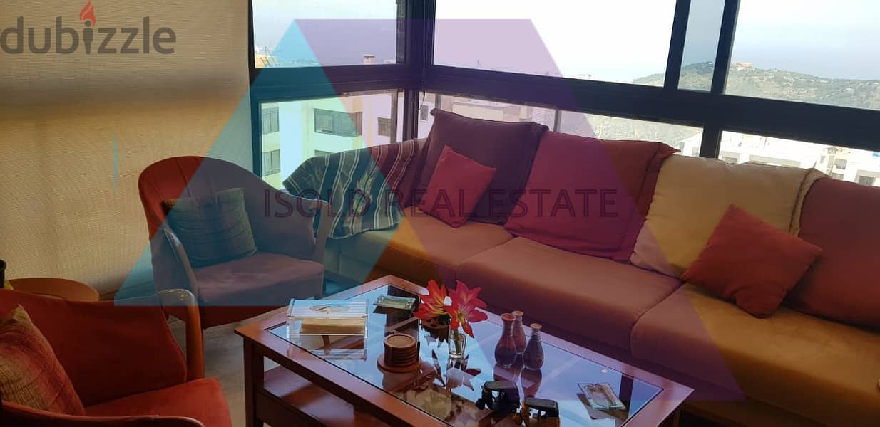 A 180 m2 apartment having an open sea view for sale in Mazraat Yachouh 2