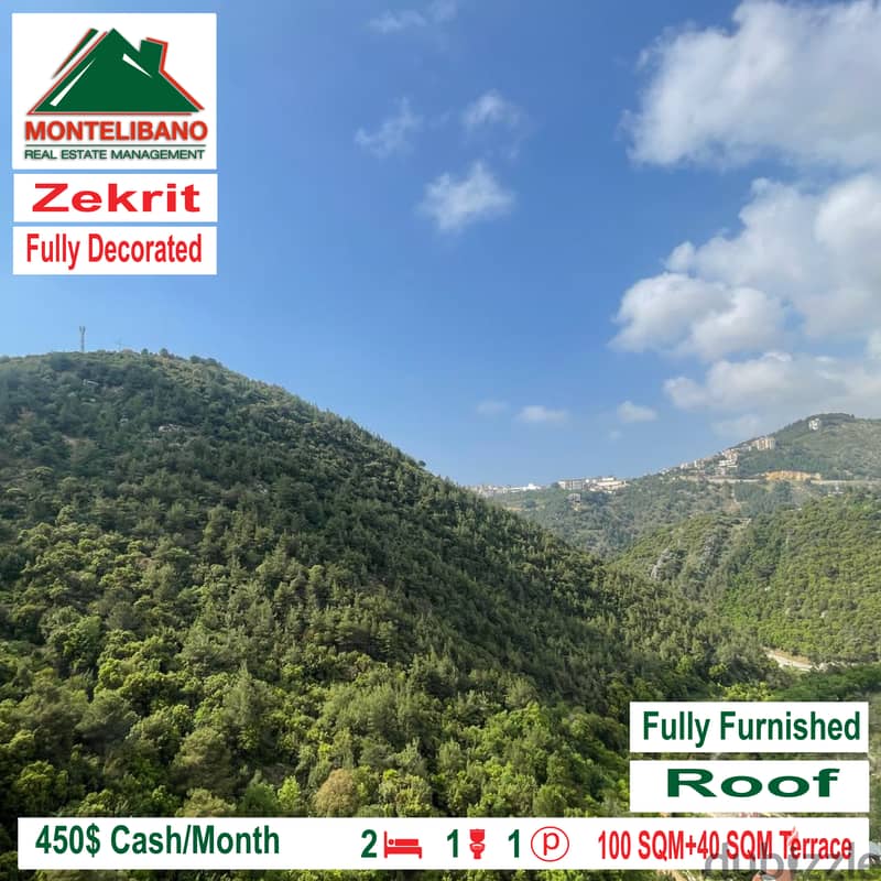 Roof for rent in Zekrit!!! 1