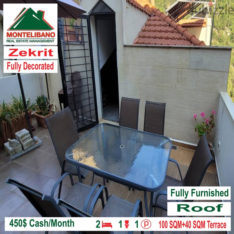 Roof for rent in Zekrit!!! 5